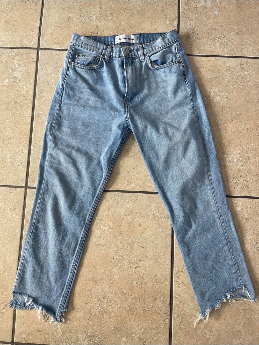 Reformation Light Blue Denim Jeans